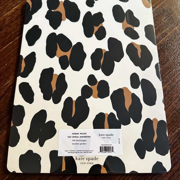NWT Kate Spade Forest Feline Top Spiral Notebook - Picture 4 of 5
